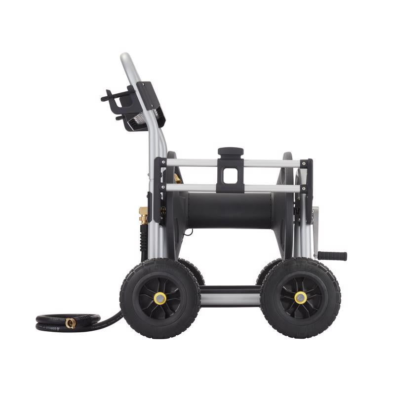 Gorilla 250 ft. Black/Gray Wheeled Hose Reel Cart