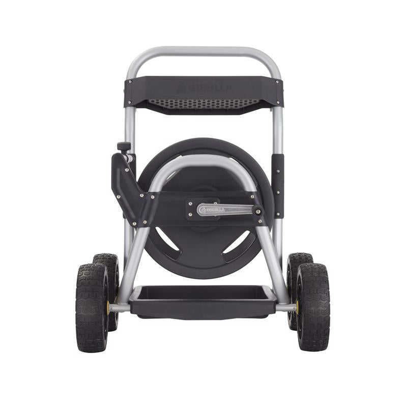 Gorilla 250 ft. Black/Gray Wheeled Hose Reel Cart
