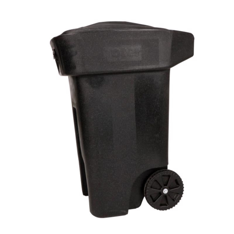 Toter Bear Resistant 64 gal Black Polyethylene Wheeled Garbage Can Lid Included