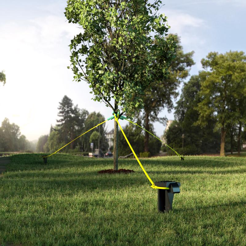Panacea 9 in. H Black Plastic Tree Stake Kit