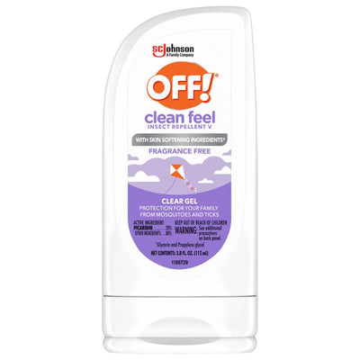 OFF! Clean Feel Insect Repellent Gel For Mosquitoes/Ticks 3.8 oz