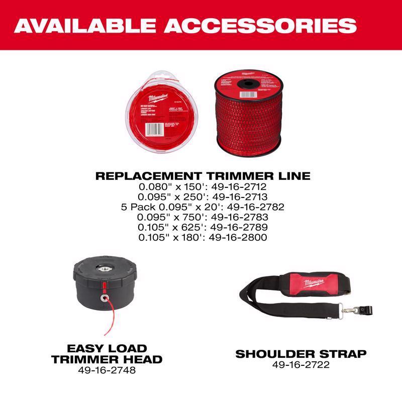 Milwaukee M18 FUEL Dual Battery 3006-20 17 in. 18 V Battery String Trimmer Tool Only