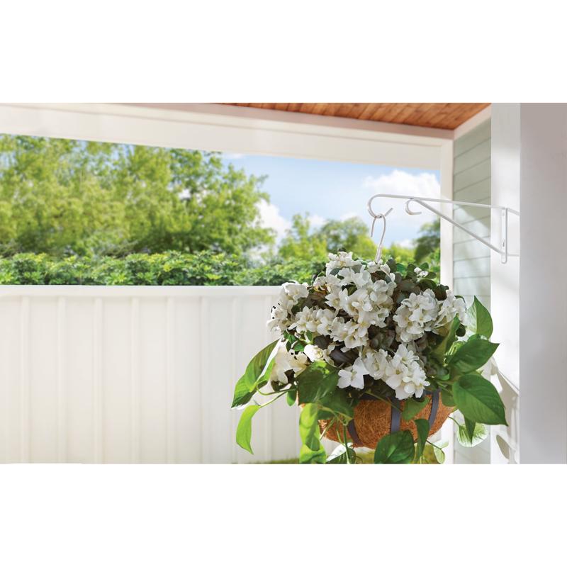 Living Accents White Steel 15 in. H Straight w/ Loop Plant Hook