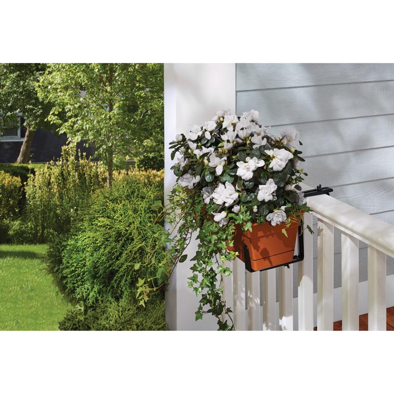 Living Accents Black Steel Adjustable Plant Bracket