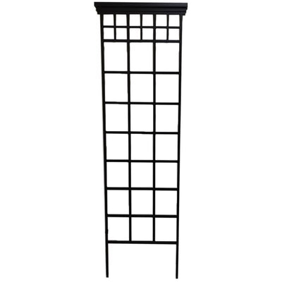 Living Accents 78 in. H Black Steel Garden Trellis