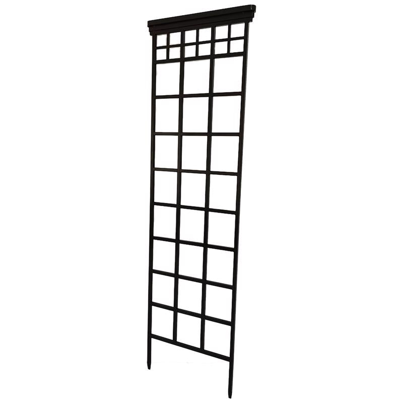 Living Accents 78 in. H Black Steel Garden Trellis
