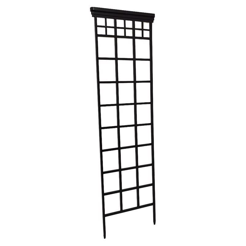 Living Accents 78 in. H Black Steel Garden Trellis