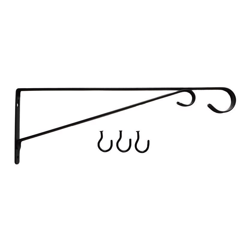 Living Accents Black Steel 15 in. H Straight with Loop Plant Hanger