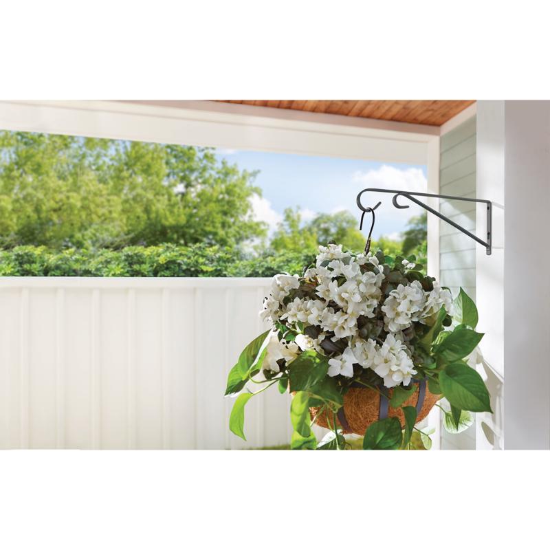 Living Accents Black Steel 15 in. H Straight with Loop Plant Hanger