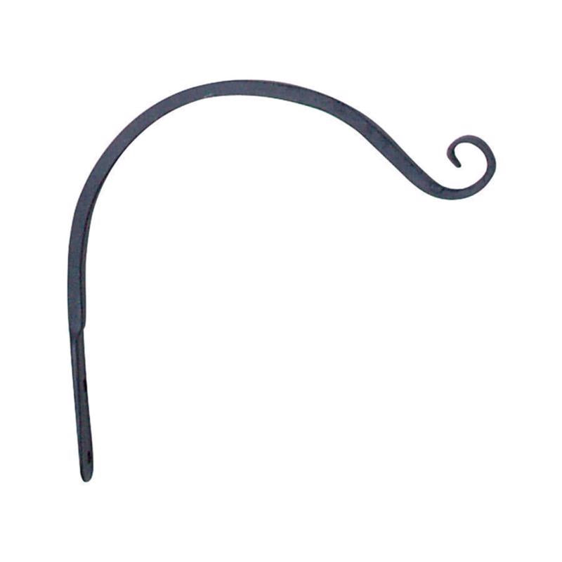 Living Accents Black Wrought Iron 12 in. H Curved Forged Plant Hook