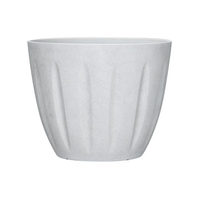 L&G 9.6 in. H X 12 in. W X 12 in. D X 12 in. D Polyresin Spritzer Planter White