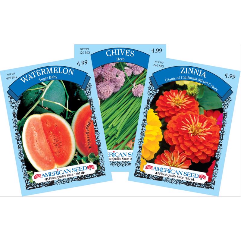 American Seed Green Garden Assorted Seeds 800 pk