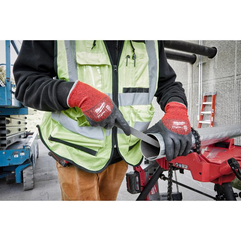 Milwaukee Men's Outdoor Dipped Gloves Black/Red XL 1 pair