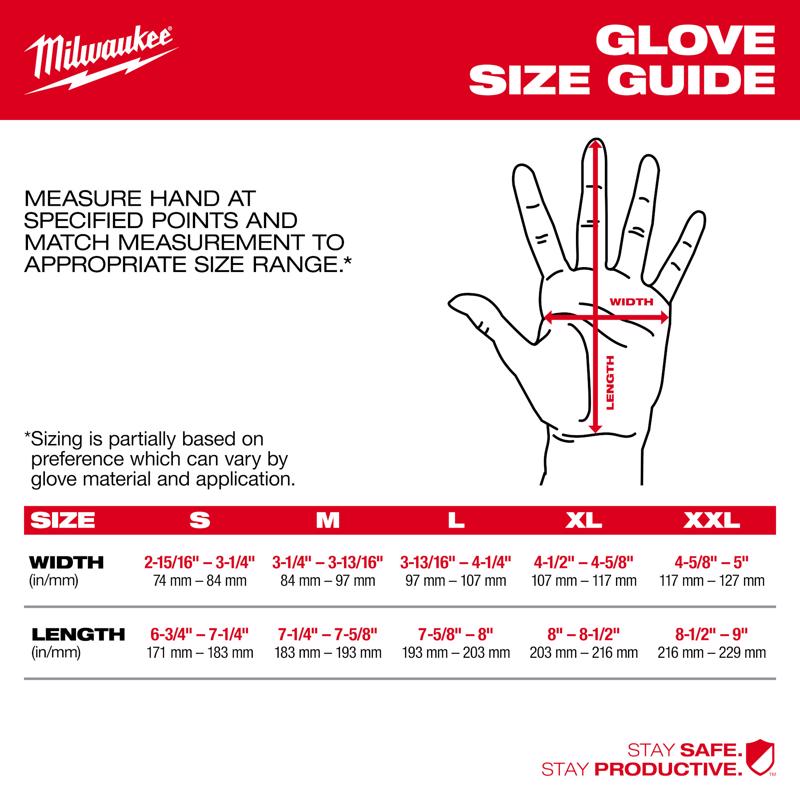 Milwaukee Men's Dipped Gloves Black XL 1 each