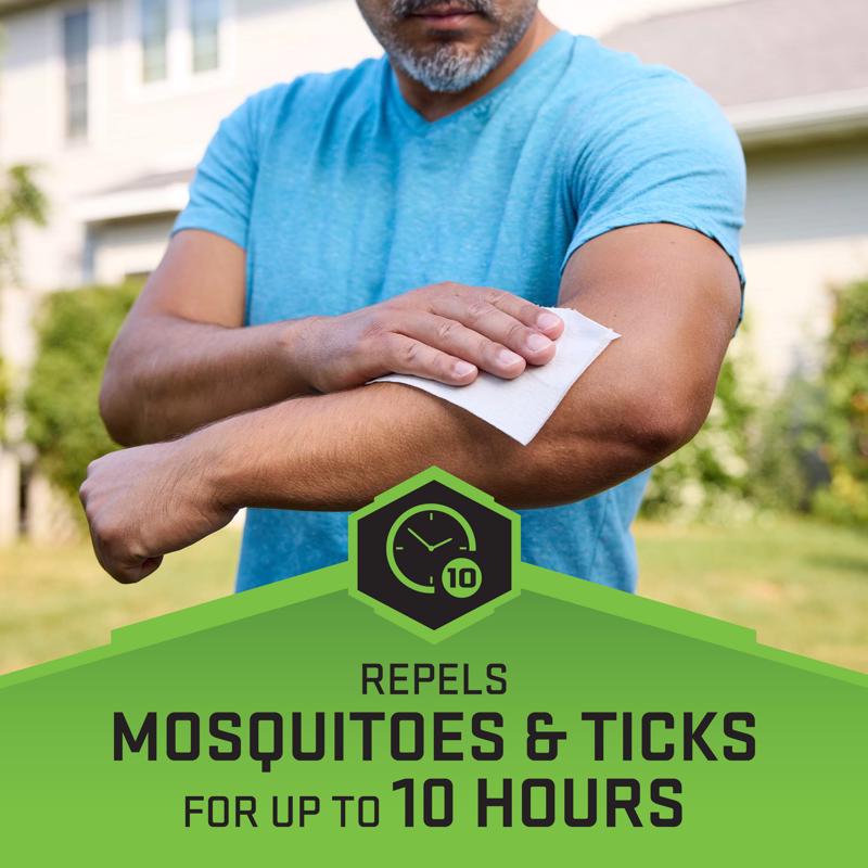 Repel Insect Repellent Towelettes For Mosquitoes/Ticks 15 ct