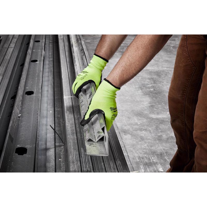 Milwaukee Smartswipe Dipped Gloves High-Vis Green L 3 pair