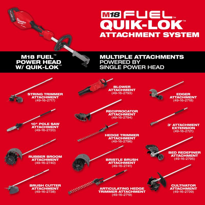 Milwaukee M18 FUEL Quik-Lok 3016-20ST 16 in. 18 V Battery String Trimmer Tool Only
