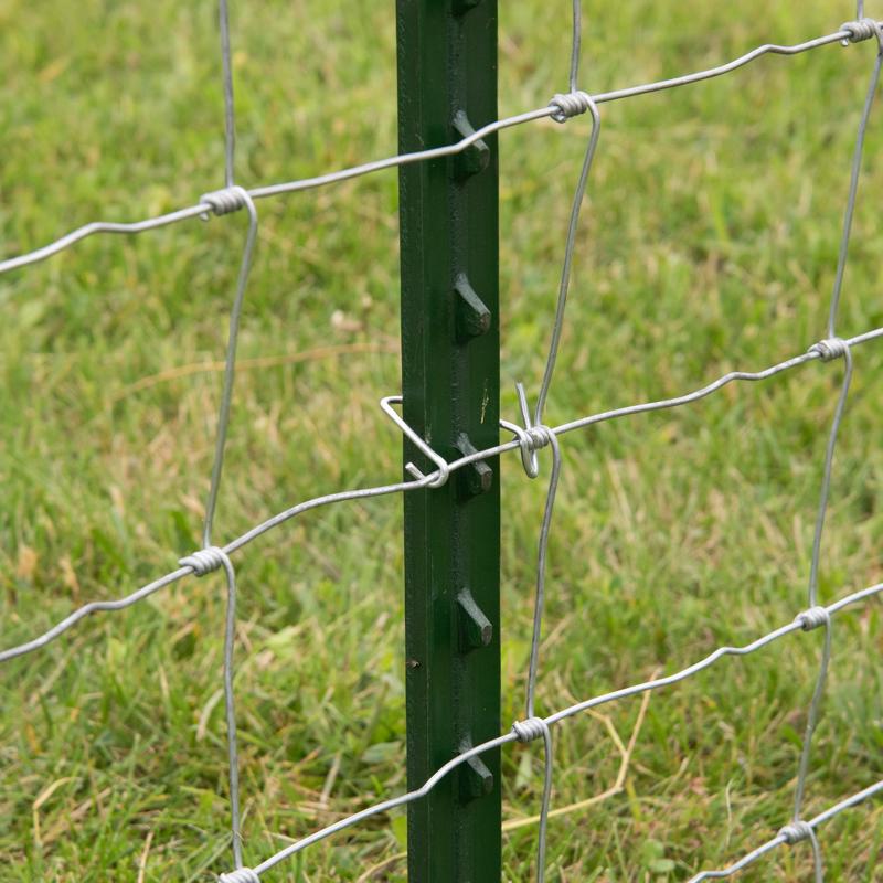 Ironridge 6 ft. H Rail Steel / Billet Studded T-Post