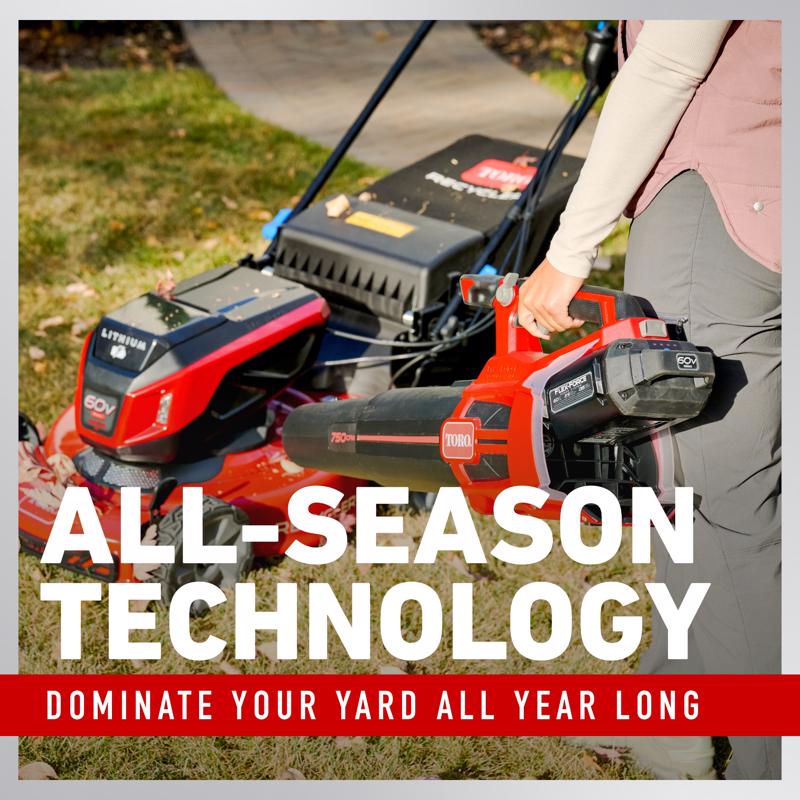 Toro 51826 165 mph 750 CFM 60 V Battery Handheld Leaf Blower Kit (Battery & Charger)