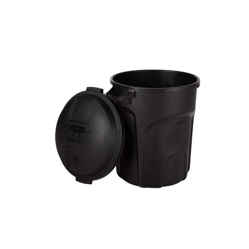 Rubbermaid Roughneck 20 gal Black Plastic Garbage Can Lid Included