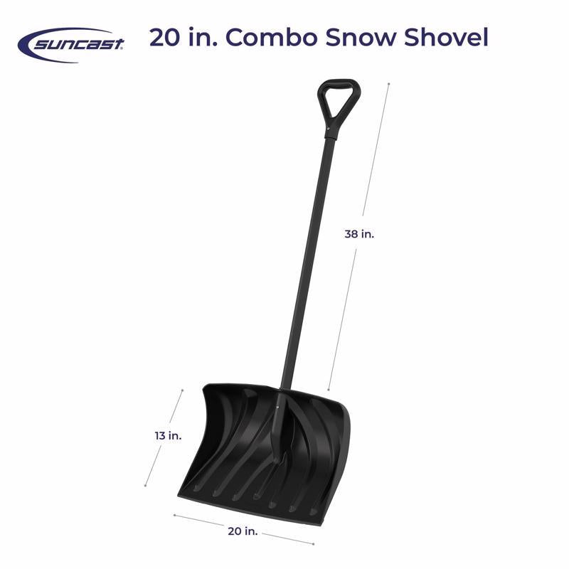 Suncast Deluxe 20 in. W X 51 in. L Poly Snow Shovel
