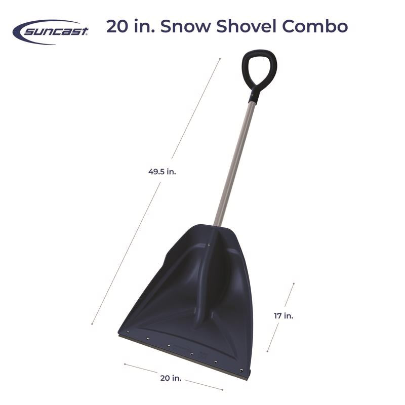 Suncast 20 in. W X 49 in. L Poly Snow Shovel