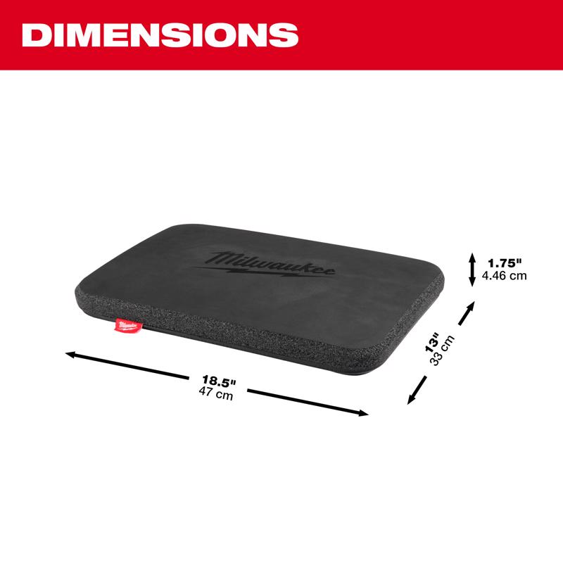 Milwaukee 18.4 in. L X 12.9 in. W Kneeling Pad Black