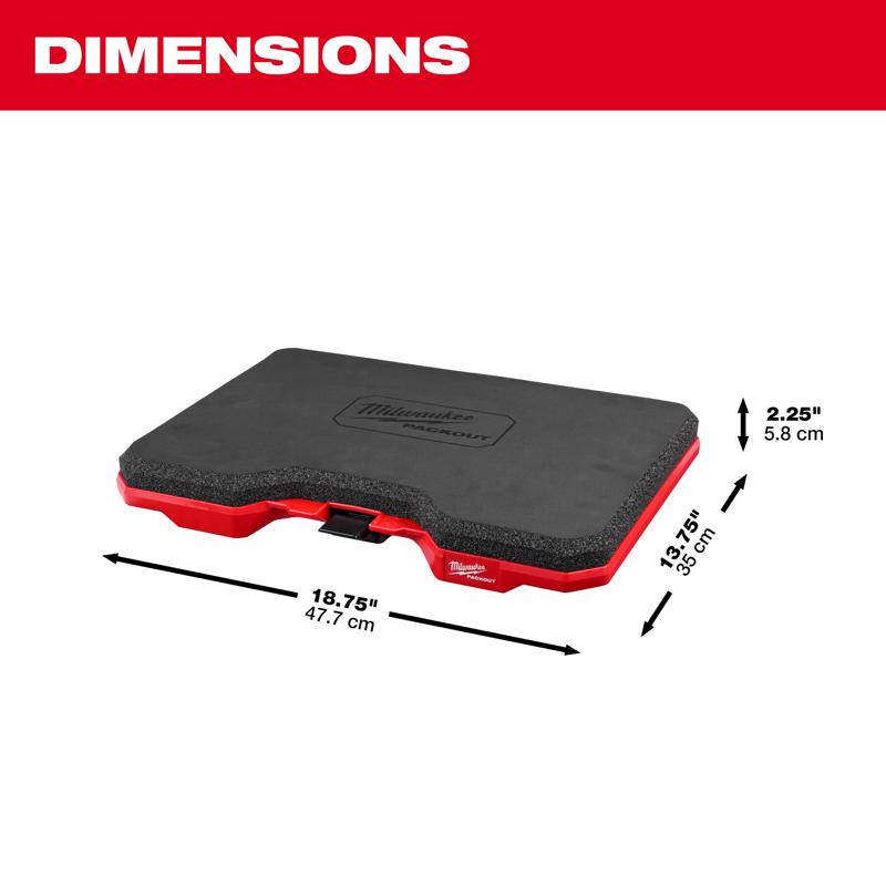 Milwaukee Packout 18 in. L X 14 in. W Rubber Kneeling Pad Black