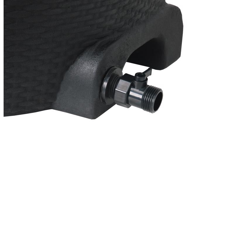 Algreen Wicker Black 50 gal Rain Barrel Polyethylene