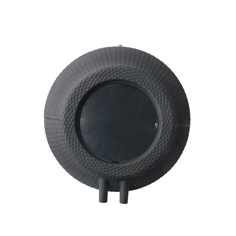 Algreen Wicker Black 50 gal Rain Barrel Polyethylene