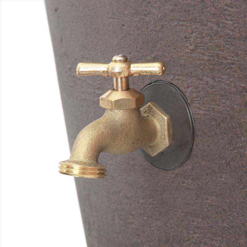 Algreen Athena Brown 50 gal Rain Barrel Polyethylene
