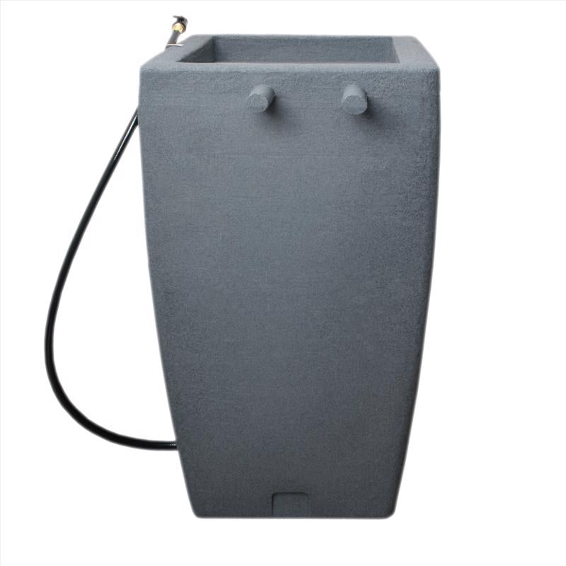 Algreen Madison Charcoal 49 gal Rain Barrel Polyethylene