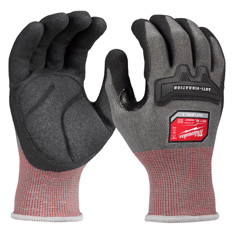 Milwaukee Smartswipe Men's Glove Anti-Vibration Gloves Black/Red XL