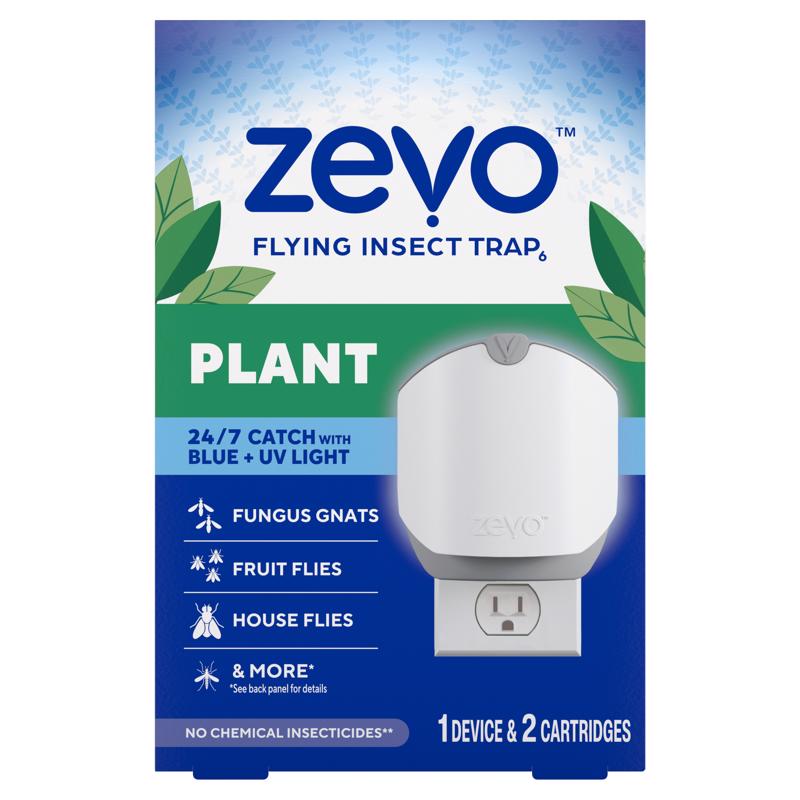 Zevo Indoor Plant Insect Trap and Lure Kit 3 pk