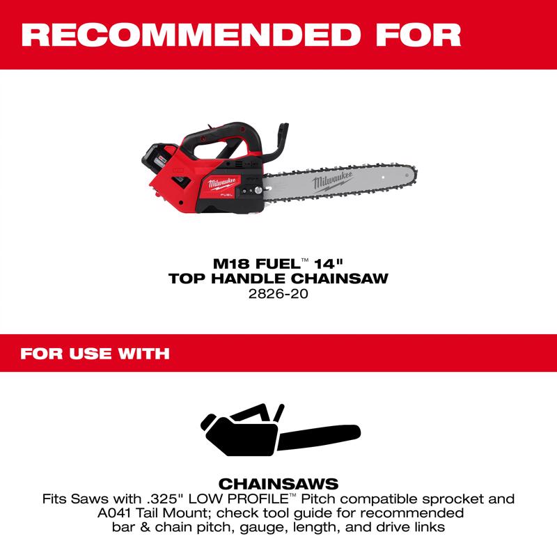 Milwaukee 14 in. Bar and Chain Combo 59 links