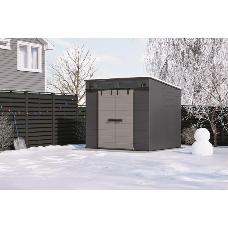 Suncast 8 ft. x 7 ft. Resin Standard Storage Shed with Floor Kit