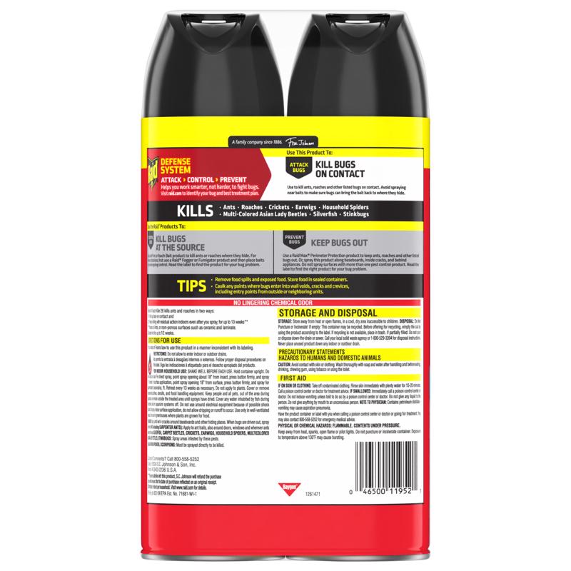 Raid Outdoor Fresh Ant and Roach Killer Aerosol 17.5 oz