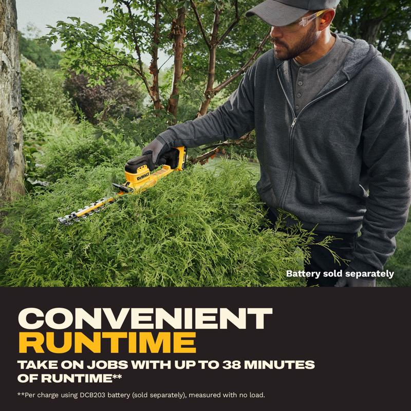 DeWalt DCHT823B 8 in. 20 V Battery Hedge Trimmer Tool Only
