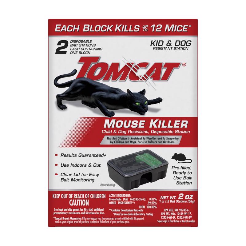 Tomcat Bait Station and Bait Blocks For Mice 4 fl. oz.