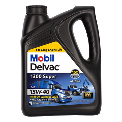 Mobil Delvac 1300 Super 15W-40 Diesel Semi-Synthetic Engine Oil 1 gal
