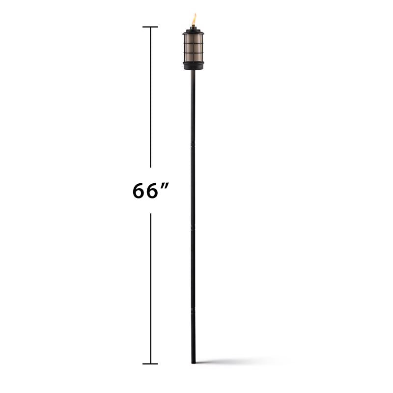TIKI Black Metal 66 in. Outdoor Torch