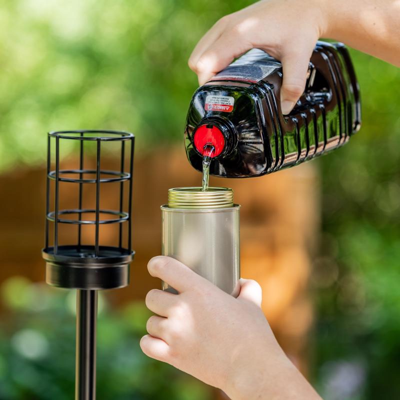 TIKI Black Metal 66 in. Outdoor Torch