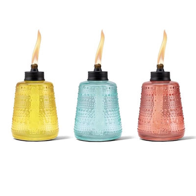 TIKI Assorted Glass 6 in. Tabletop Torch