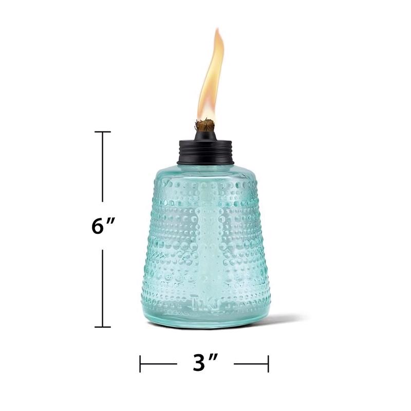 TIKI Assorted Glass 6 in. Tabletop Torch
