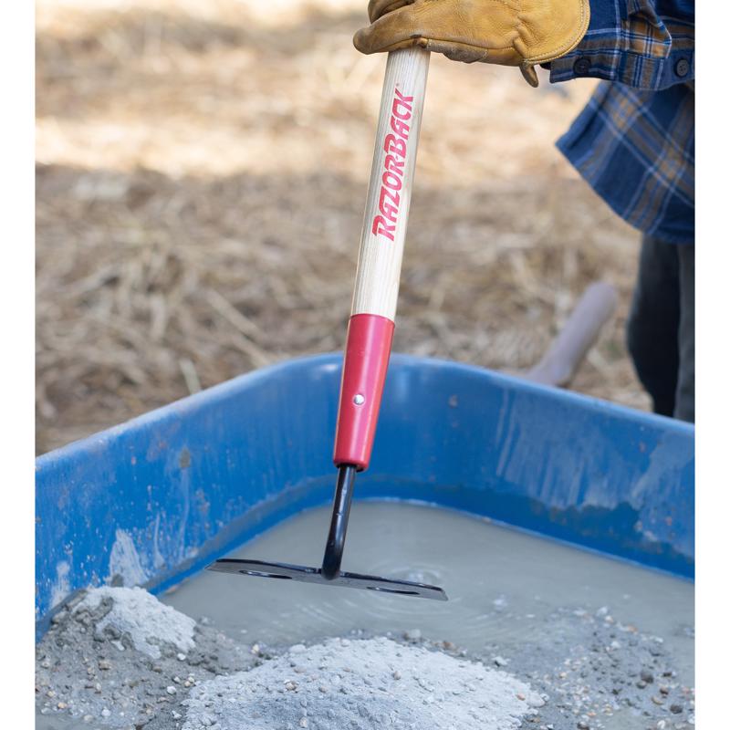 Razor-Back Forged Steel Mortar Hoe 54 in. Wood Handle
