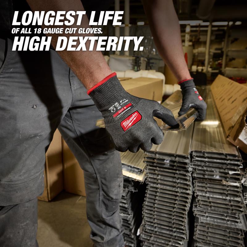 Milwaukee Wear Defense Protection Cut Level 1 Work Gloves Black M 1 pair