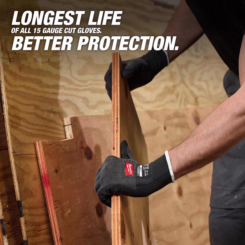 Milwaukee Wear Defense Protection Cut Level 1 Work Gloves Black L 1 pair