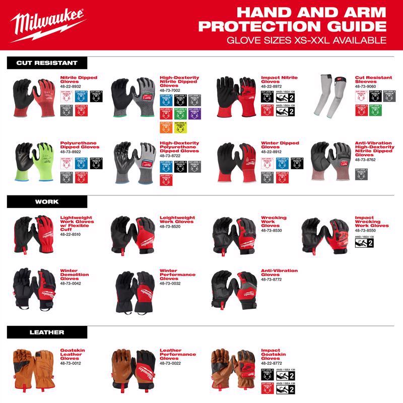 Milwaukee Wear Defense Protection Cut Level 1 Work Gloves Black L 1 pair