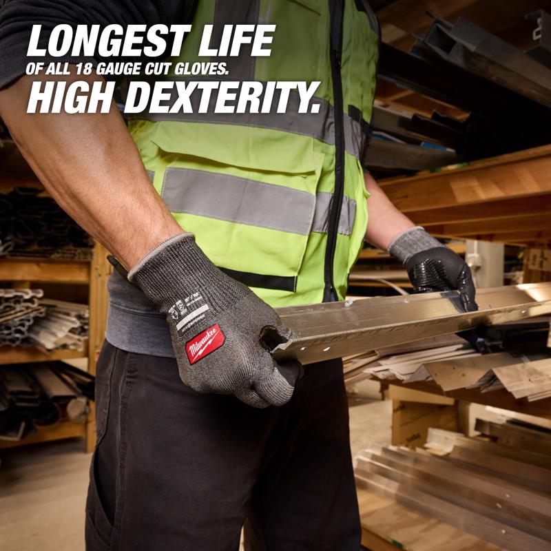 Milwaukee Wear Defense Protection Cut Level 3 Work Gloves Black L 1 pair