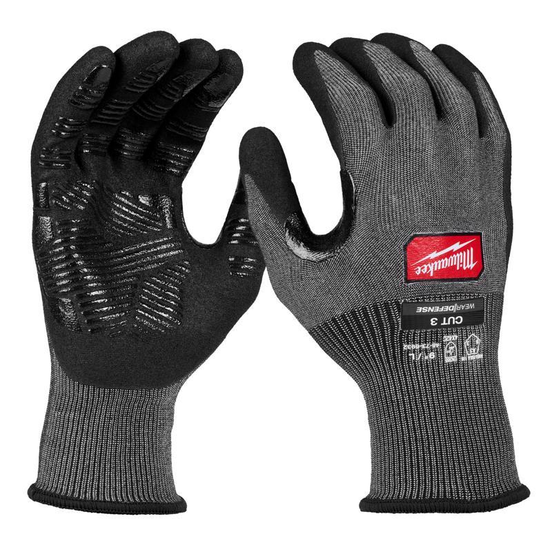 Milwaukee Wear Defense Protection Cut Level 3 Work Gloves Black XL 1 pair